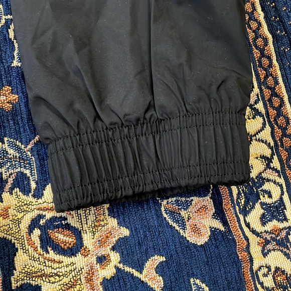 Black with white stripes adidas mens pullover windbreaker - Picture 3 of 9